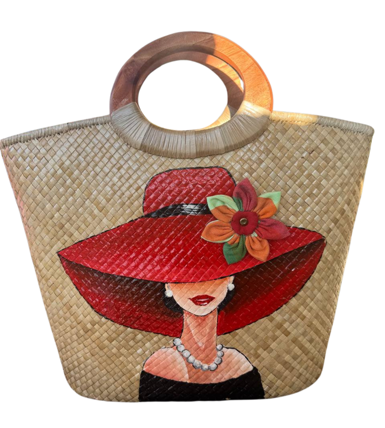 Handwoven D'Bayong Art bag, one of a kind